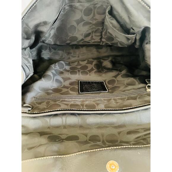Vtg Coach SOHO black Leather satchel Shoulder bag HandBag 9636 - Picture 10 of 11